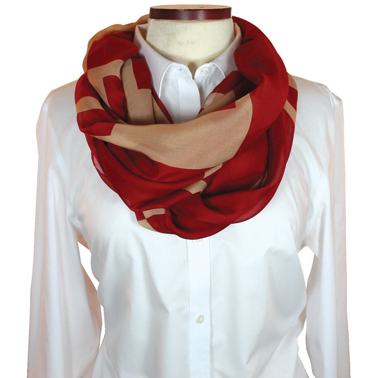 Custom Wet Dye Silk/Chiffon Infinity Scarf 2