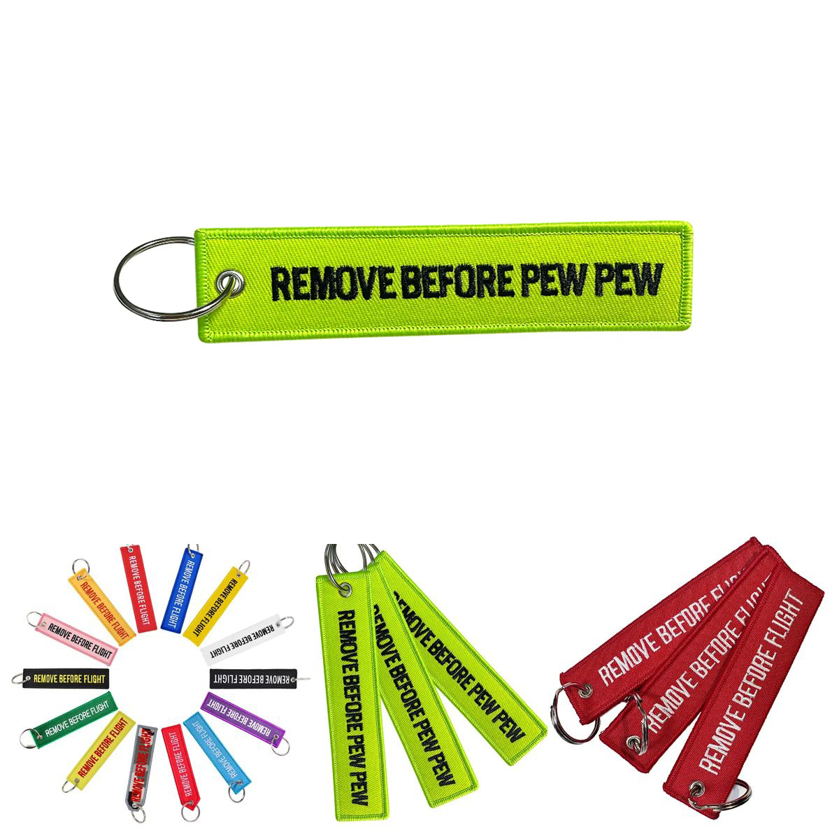 Polyester Flight Keychain with Metal Loop 1
