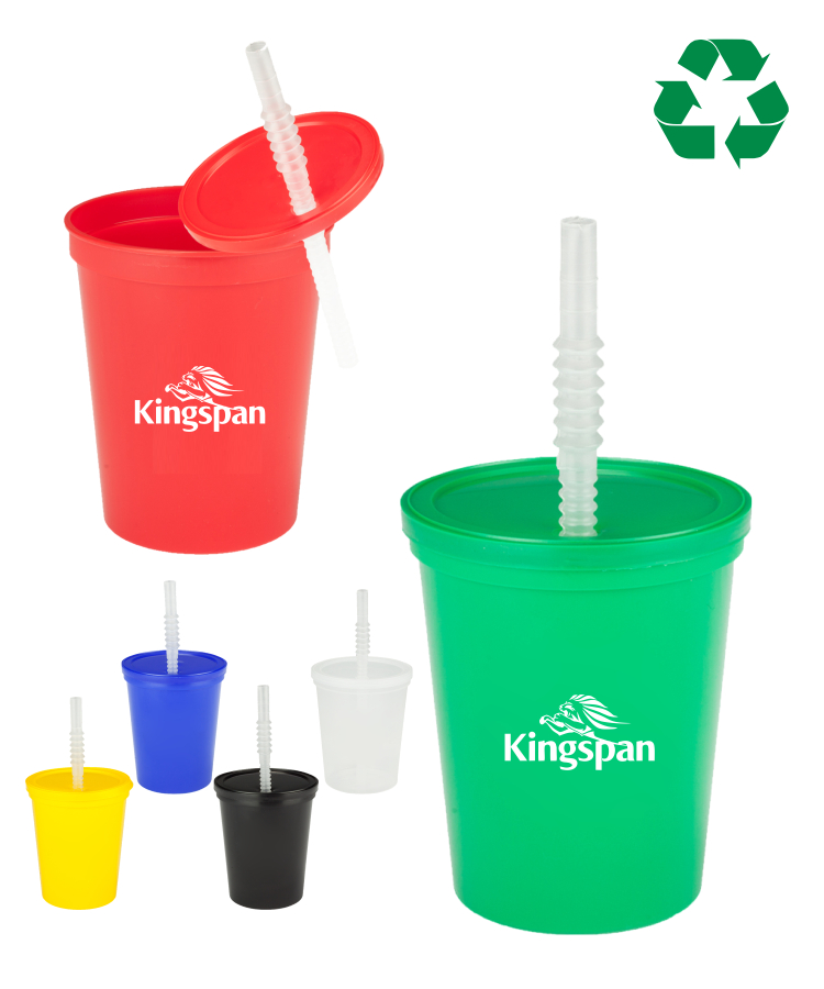 Union Printed, 16 Oz. Stadium Cup w/Lid & Straw 4