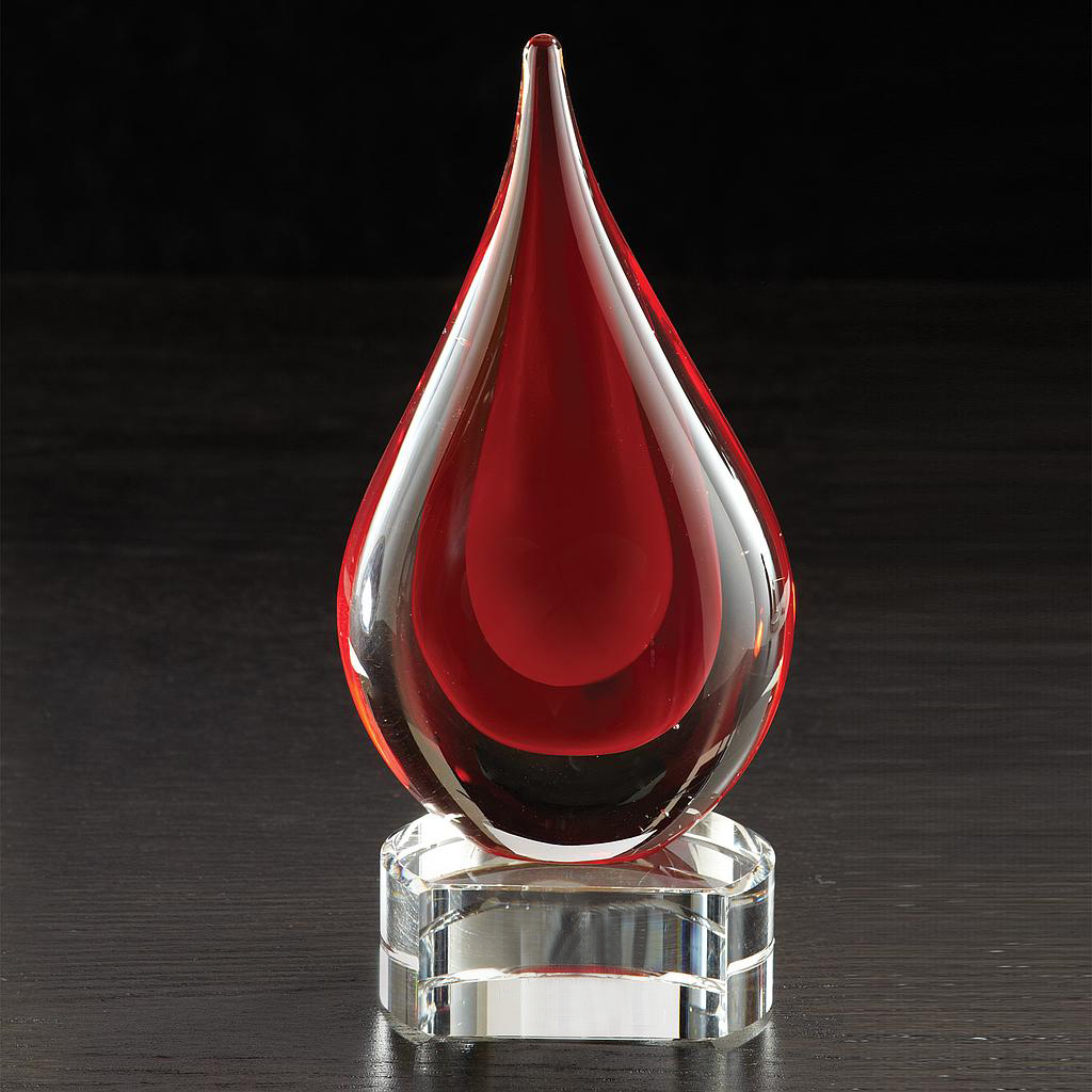Fusion Art Glass Award w/ Blue Base 5