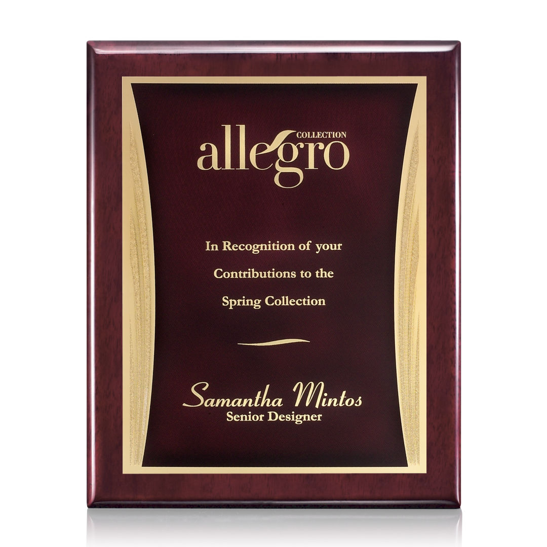 Oakleigh/Showtime Plaque - Rosewood/Red 1