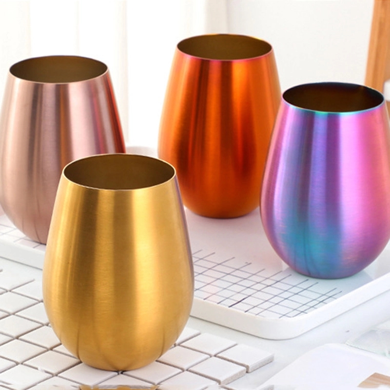 Custom 17 oz Stainless Steel Unbreakable Wine Glasses 10