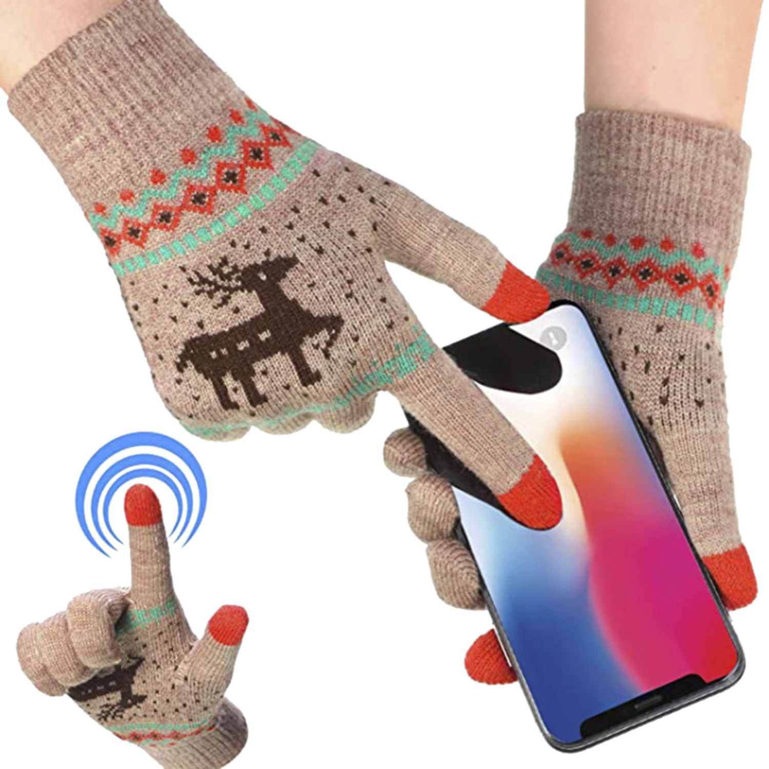 Adult Female Gloves w/ 2 Finger Touch 4