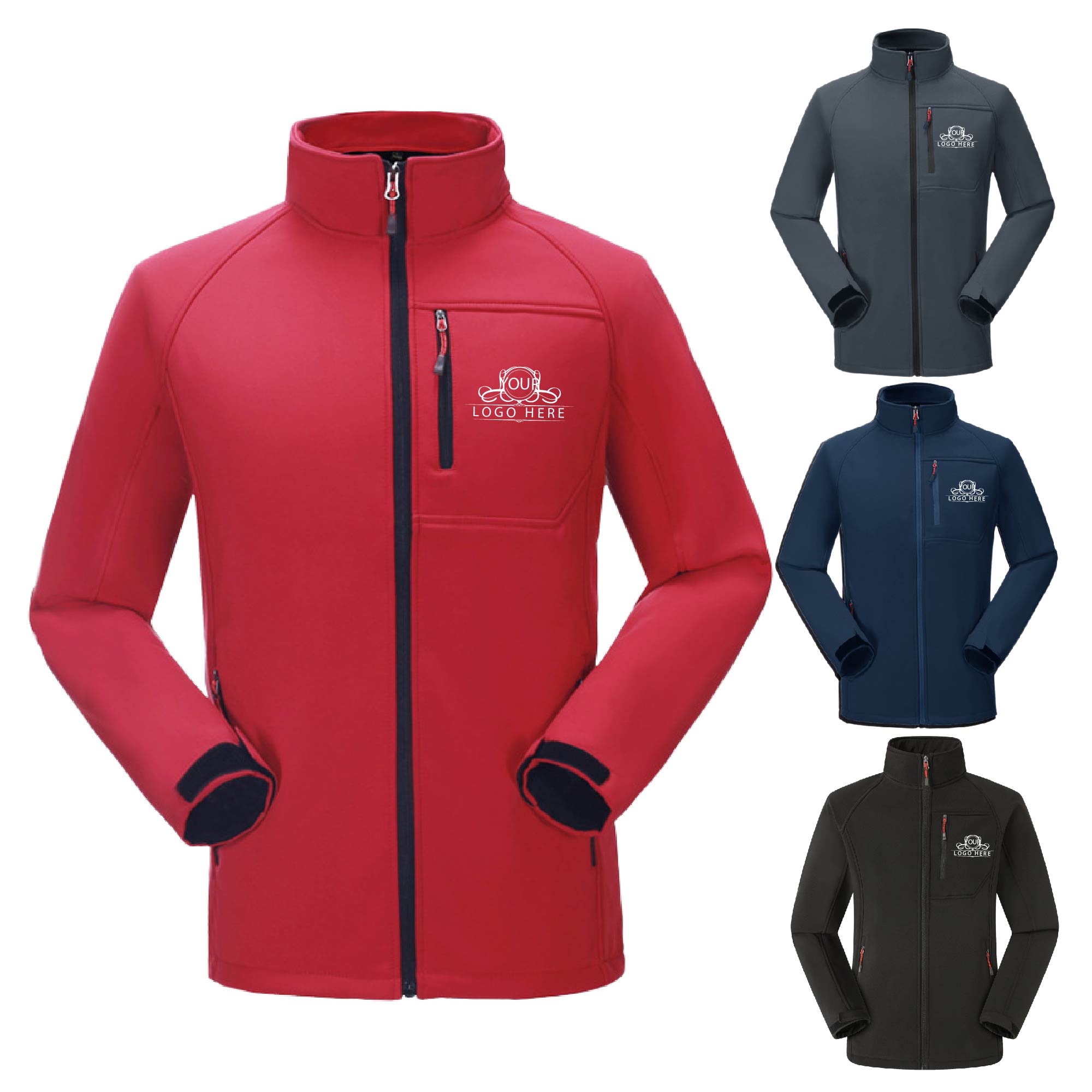 Athletic Mens Lightweight Winter Warm Soft Shell Jacket 2
