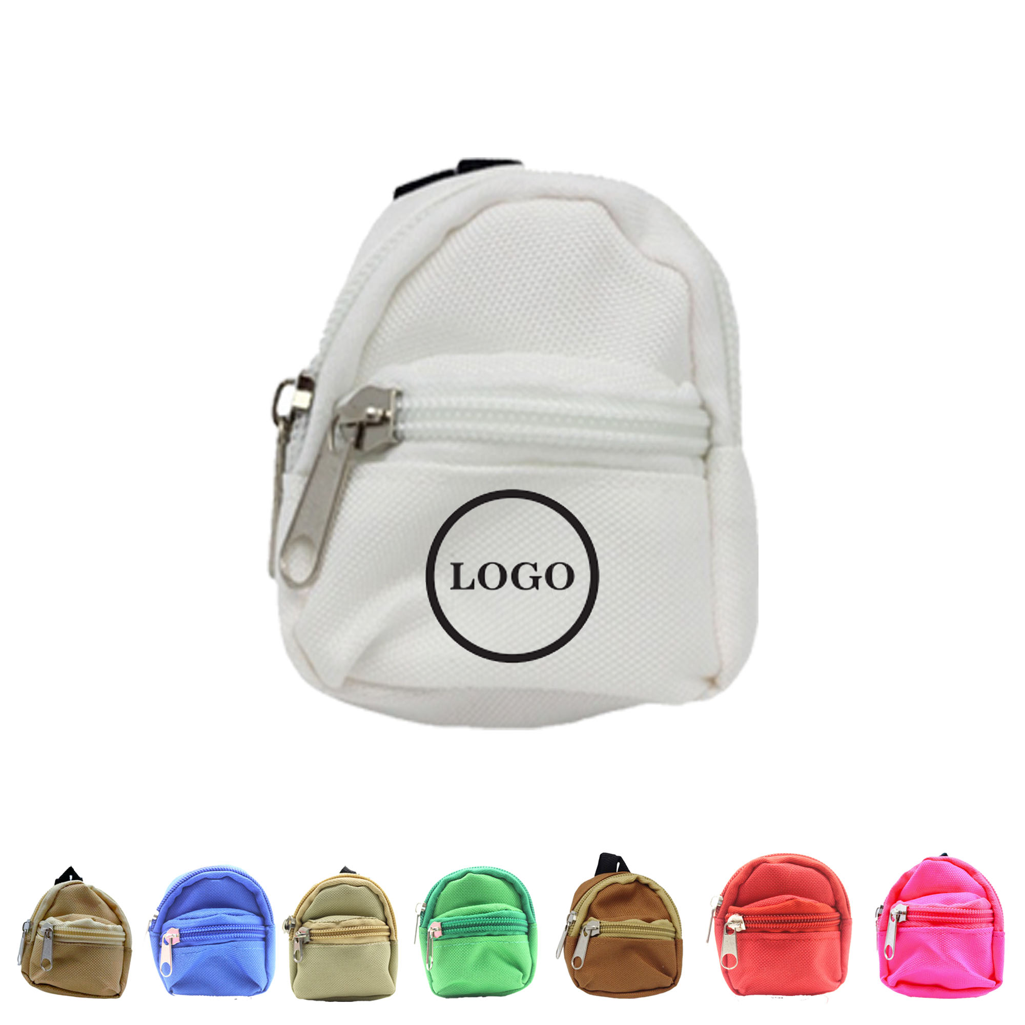 Backpack Zippered Small Coin Purse Keychain 1