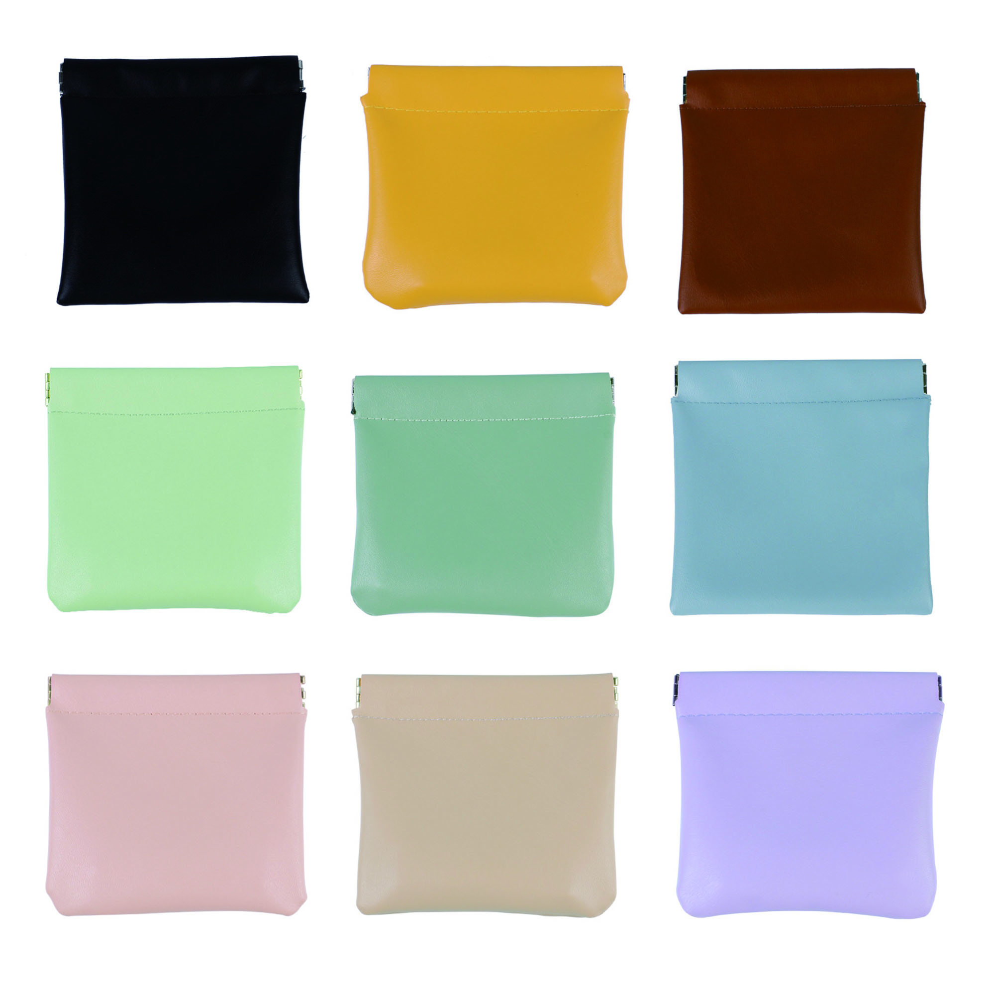 MOQ30 PU Leather Snap Closure Storage Pouch 2