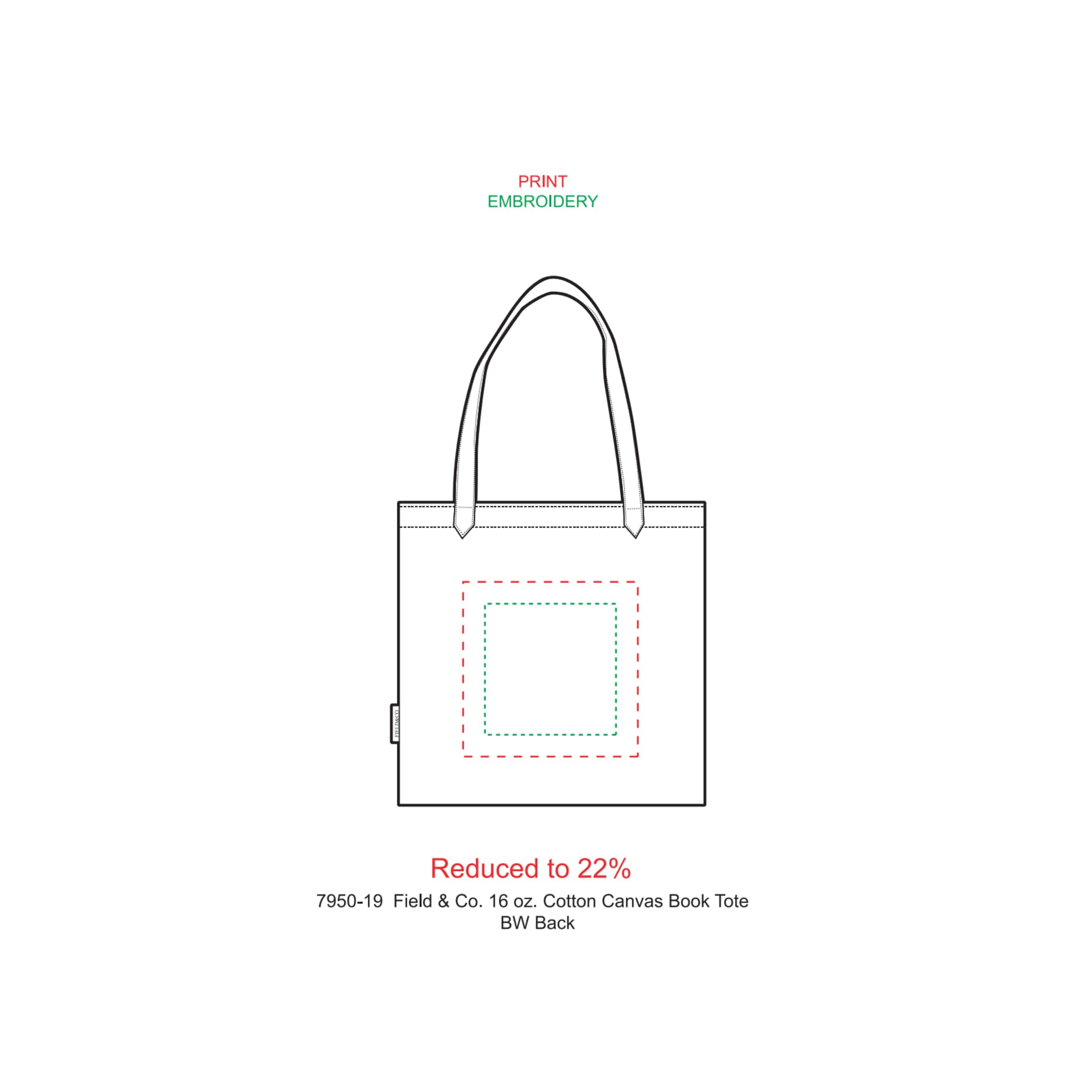 Field & Co. 16 oz. Cotton Canvas Book Tote 13