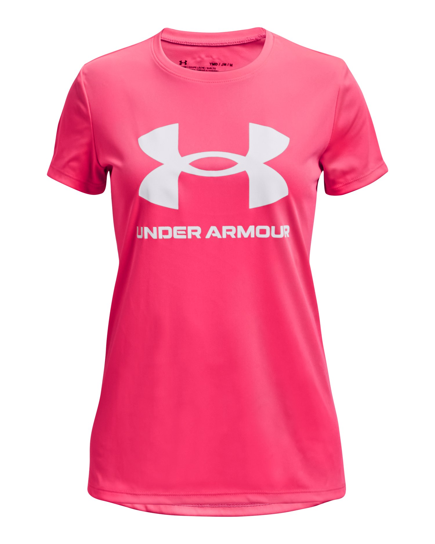 Girls' UA Tech Big Logo Short Sleeve  2