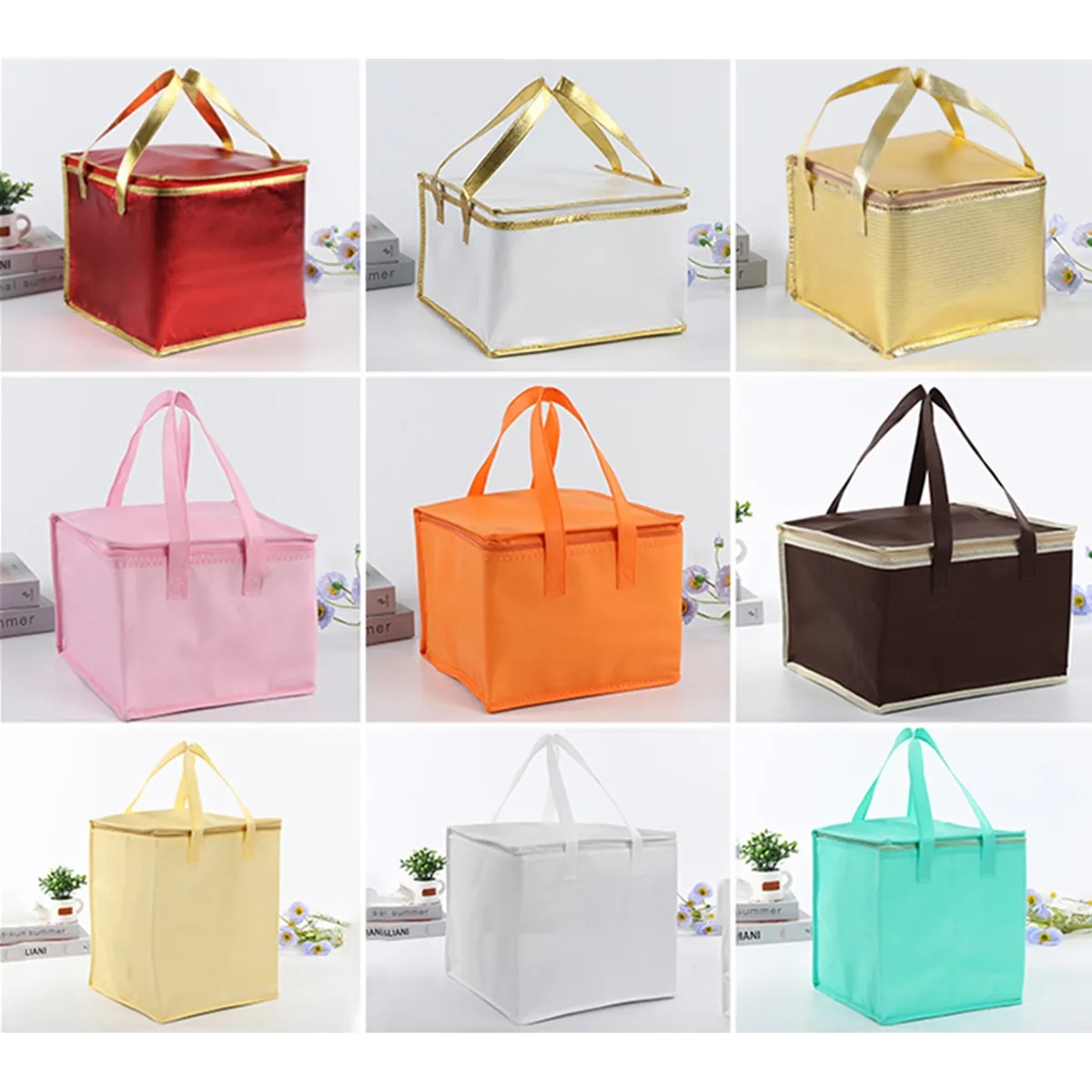 Custom Large Insulated Reusable Collapsible Cooler Tote 6