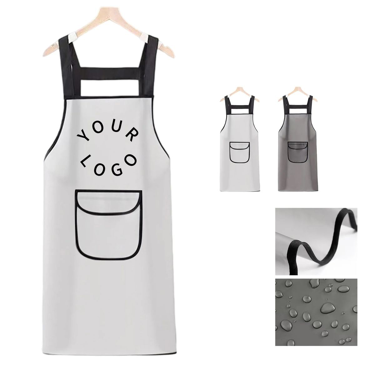 Clear Cooking Apron with Oil Resistant Material 4