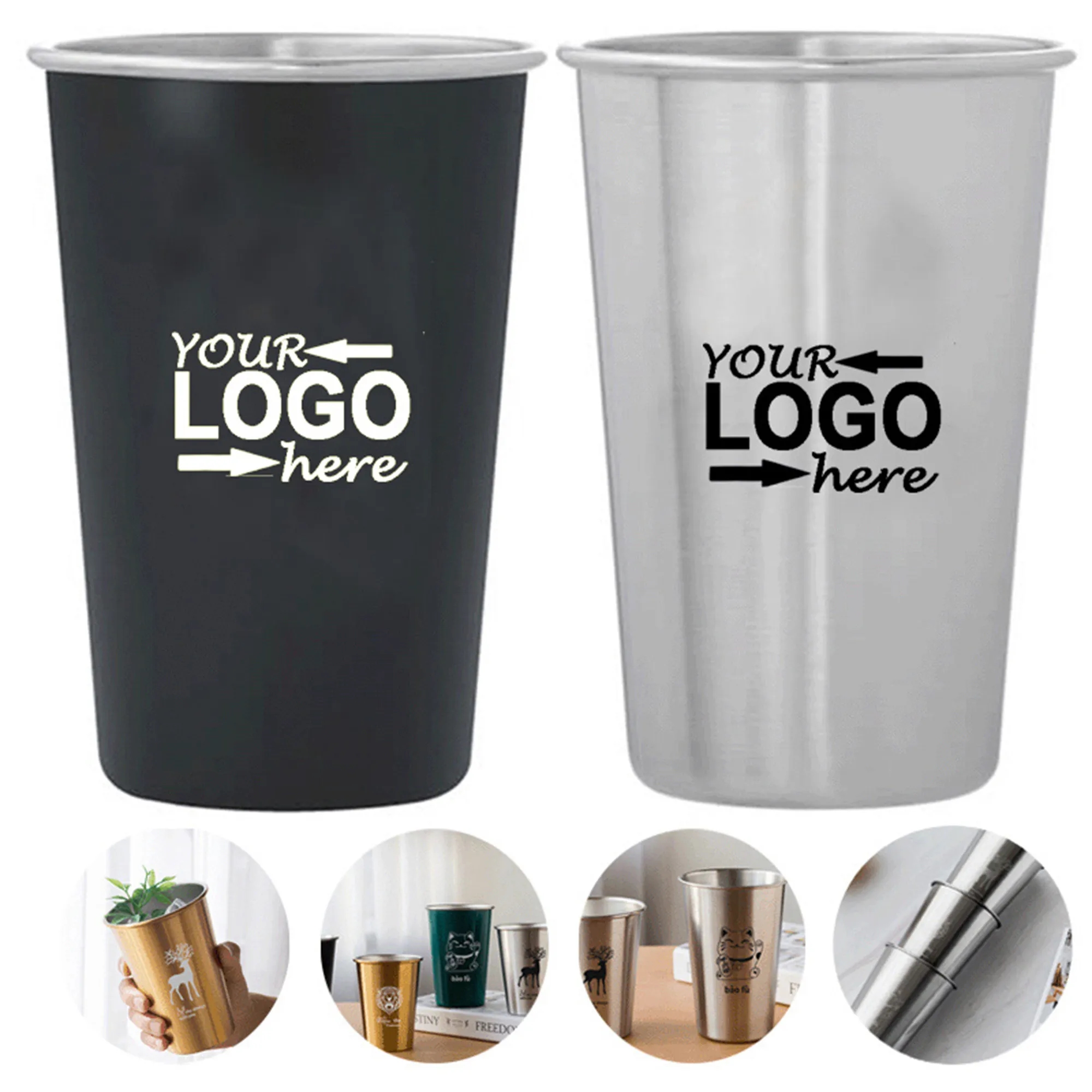 Stainless Steel Pint Cup 16 OZ 2
