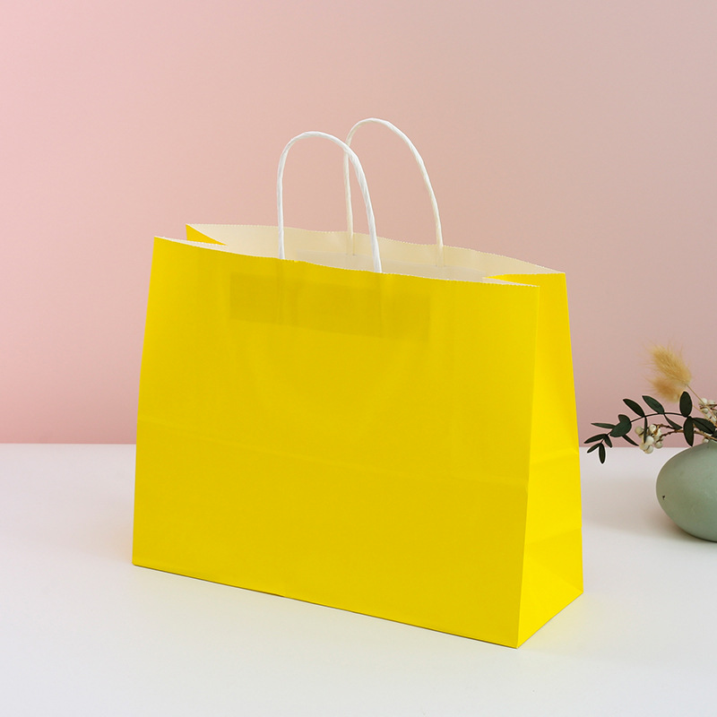Extra Large Size Kraft Paper Shopper Tote bags(15 3/4" * 5 1/8" * 12 3/16") 3