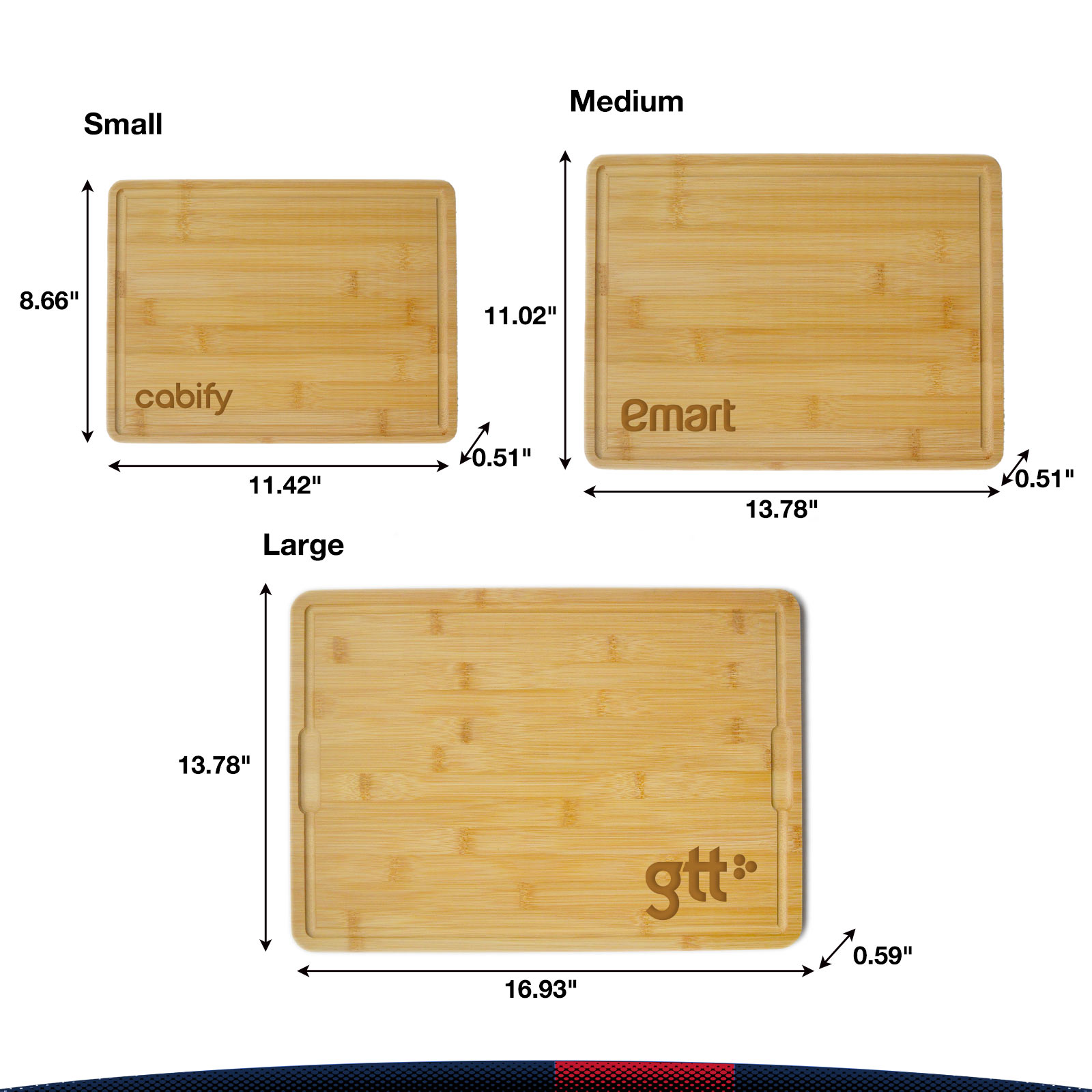 Brivelle Bamboo Rectangular Cutting Board 3