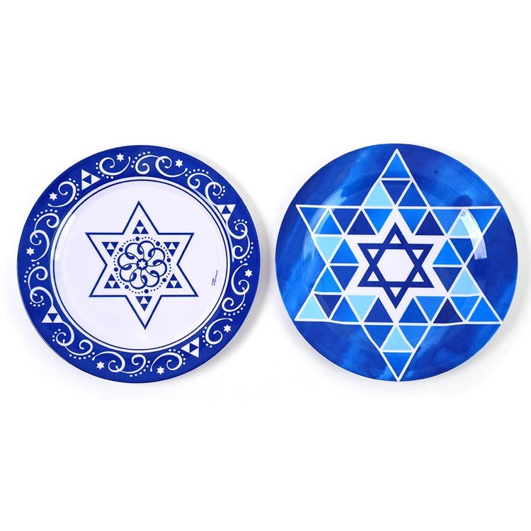 Hanukkah Plates - 2 Styles Round 11" 1