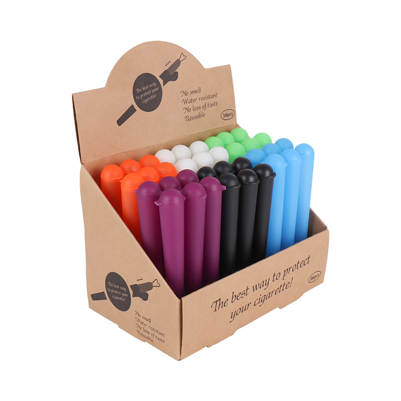 4 3/4" Plastic Cone Cigarette Storage Tube With Cover 3