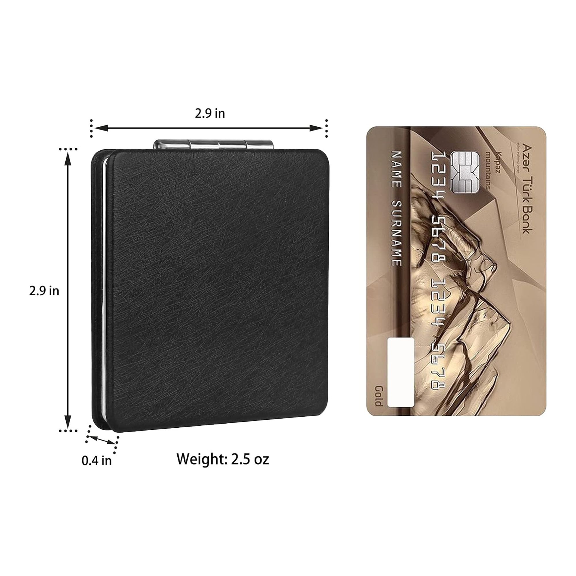 1x/2x Magnifying Square Cosmetic Mirror 3