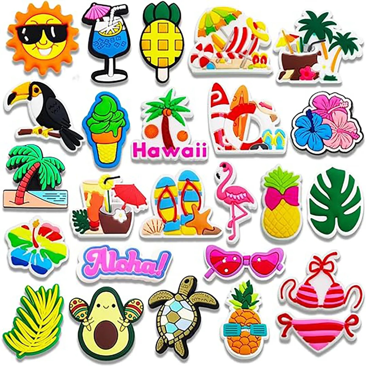 Summer Beach Shoe Charms for Crocs Clog Deco & Accessories 2