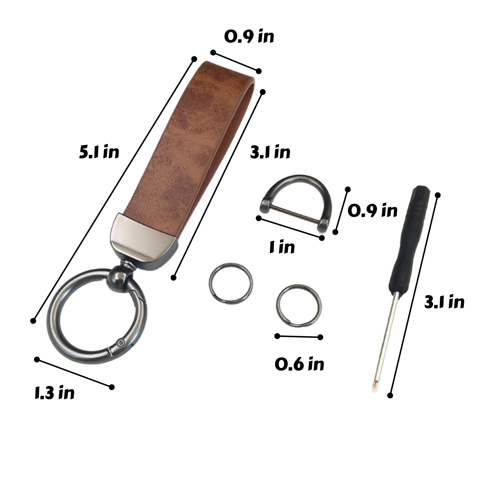 Leather Car Keychain 2