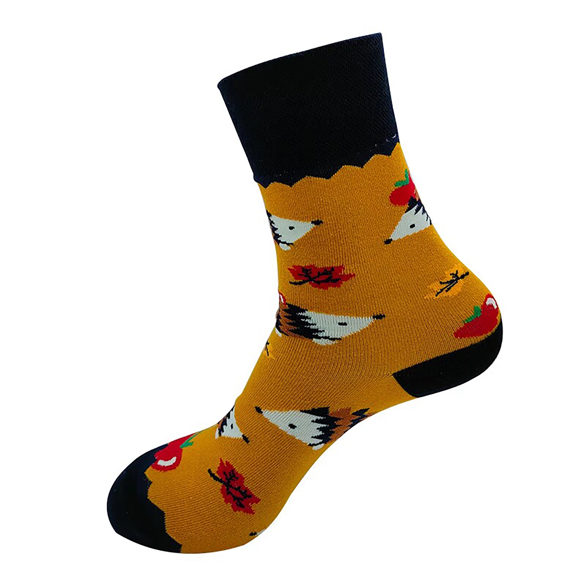 Knitted colored cotton socks 2