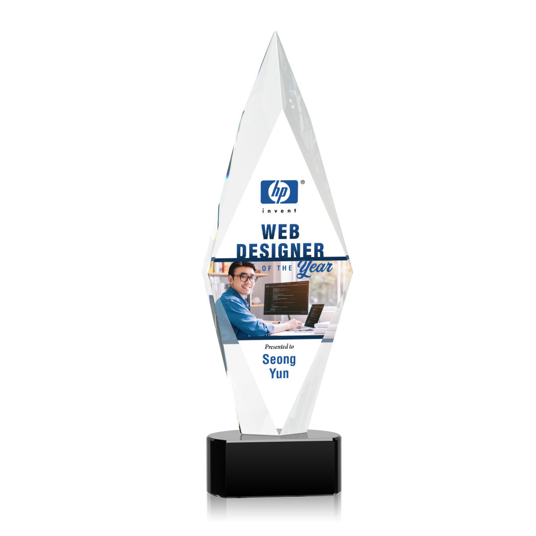 Manilow VividPrint™ Award on Paragon Base - Black 12
