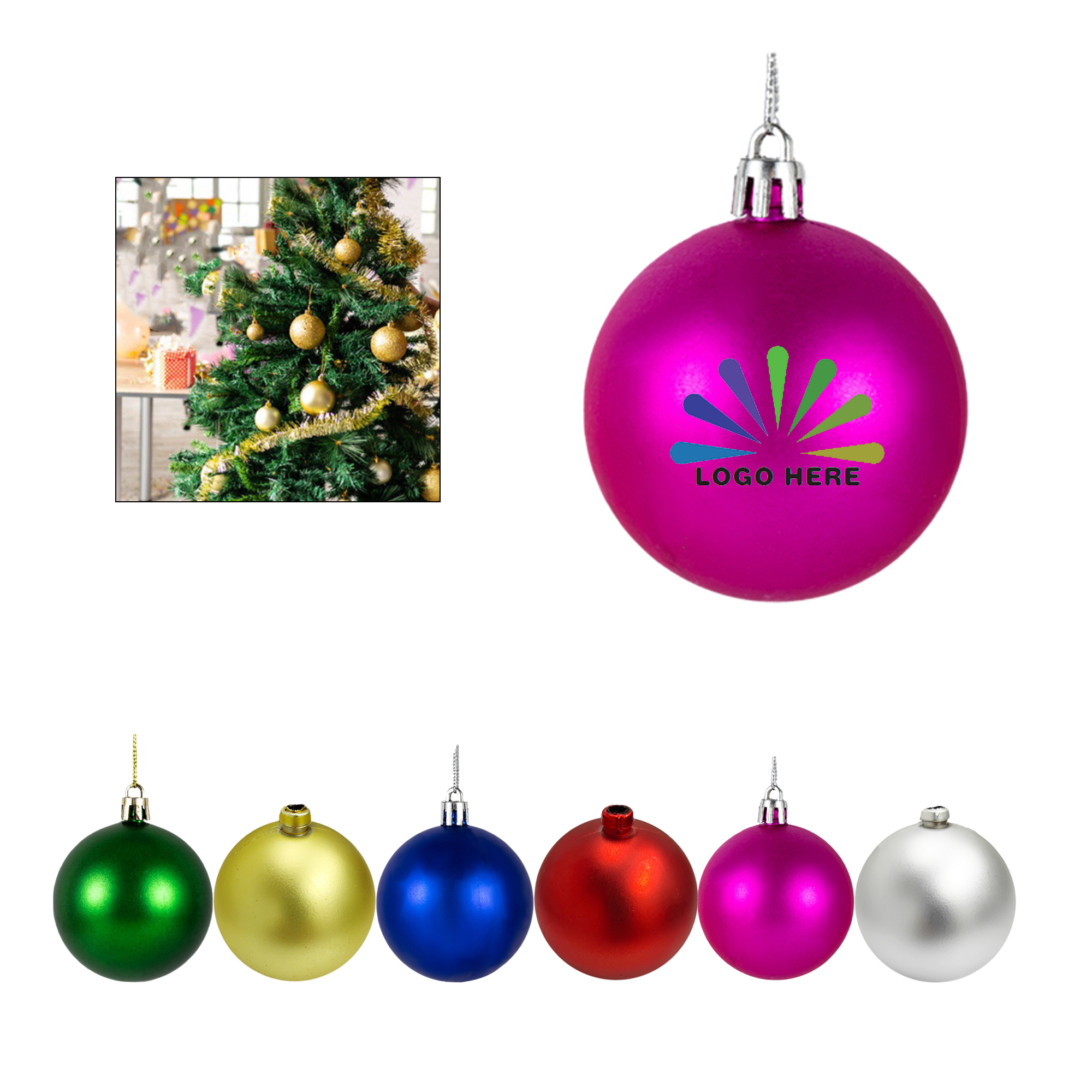 Customized Christmas Plastic Ornaments 3