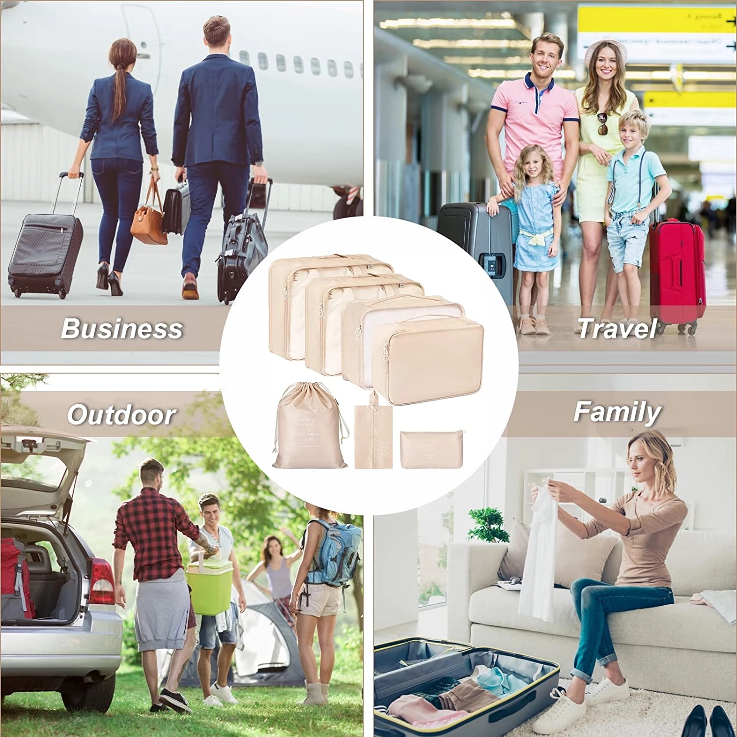 Lightweight Travel Packing Cubes 7 Set For Suitcases 1