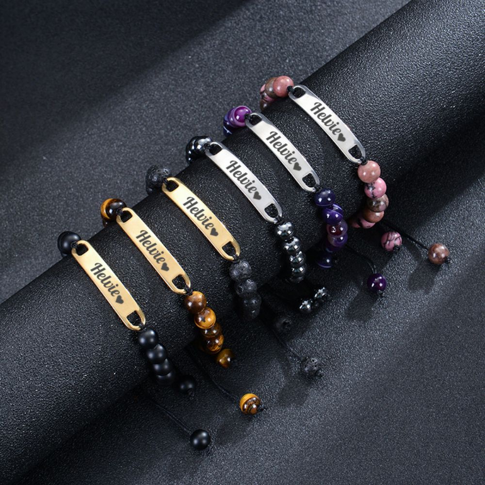 Custom Message Beaded Bracelet 4