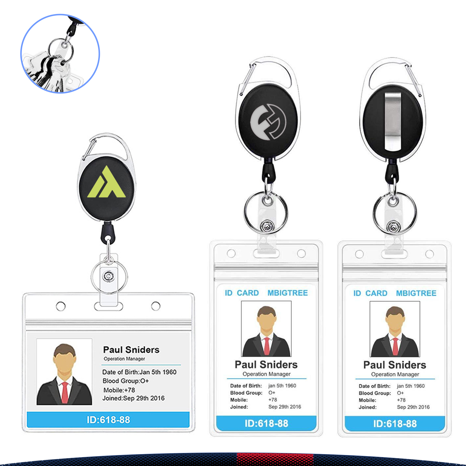 Waterproof Card Sleeve Keychain 3