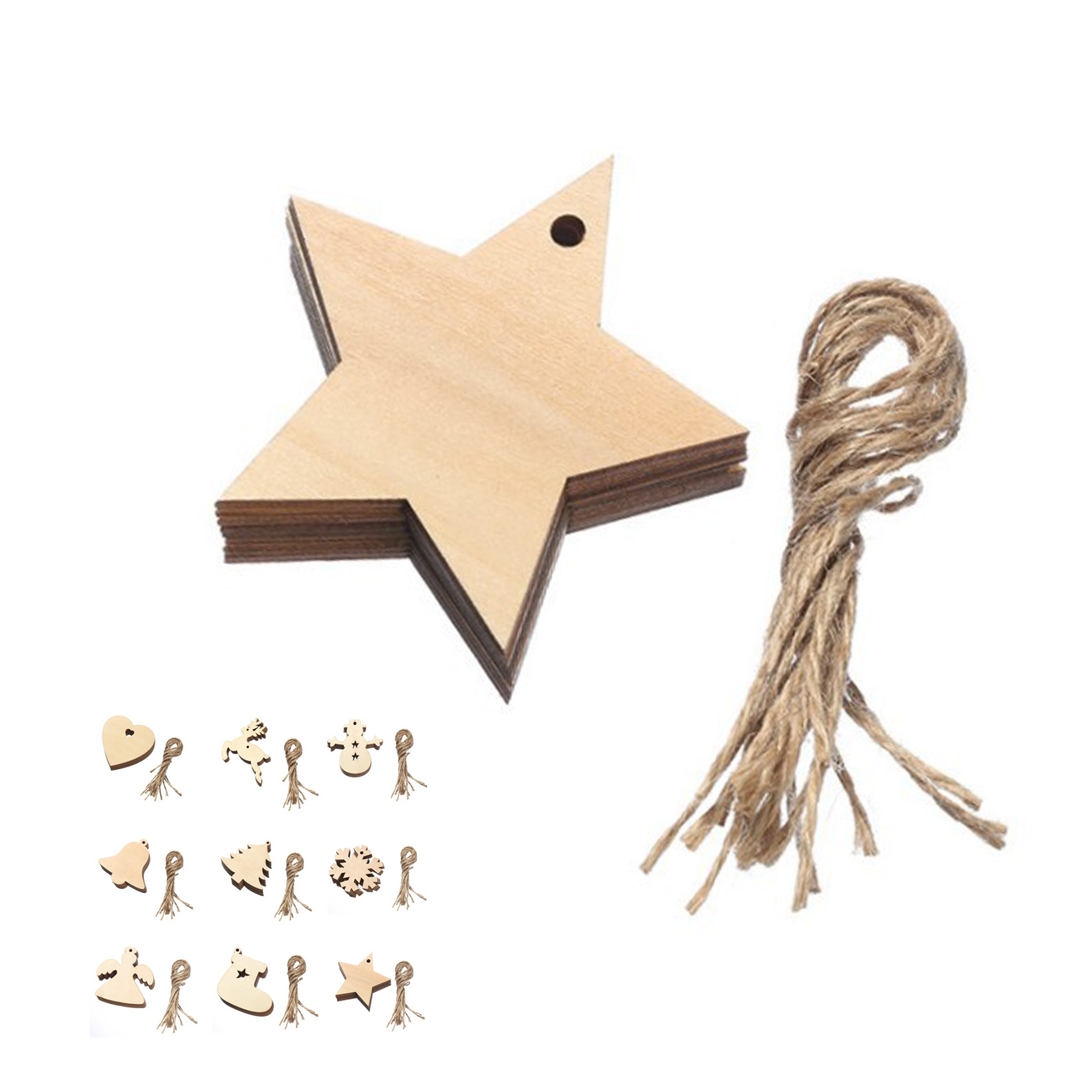 Wood Christmas Ornaments Decorations 2