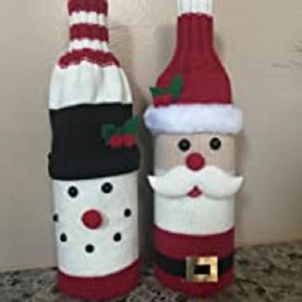 Christmas Sweater Wine Bottle covers Decorations 3