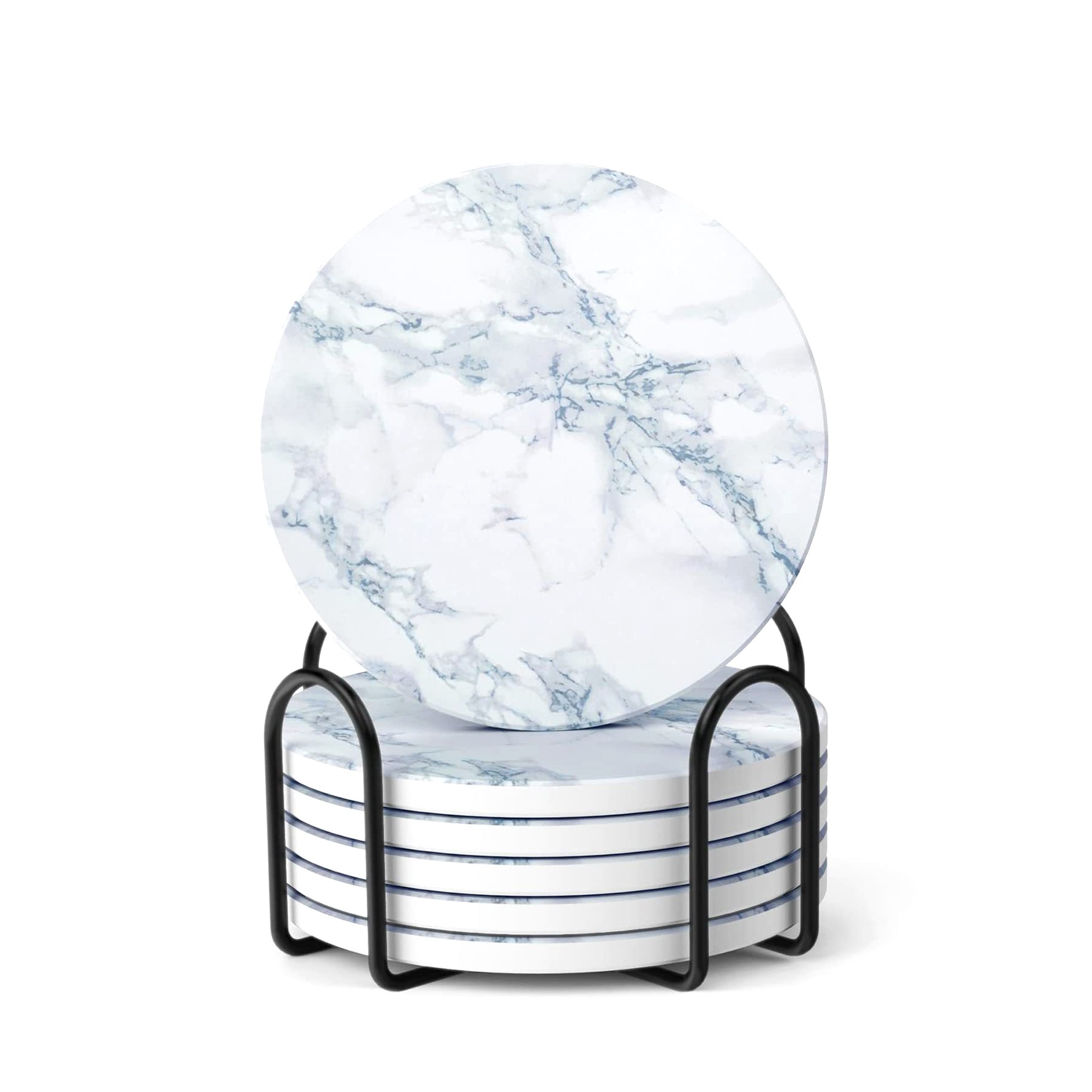 Round Absorbent Stone Coaster Set Of 6 5