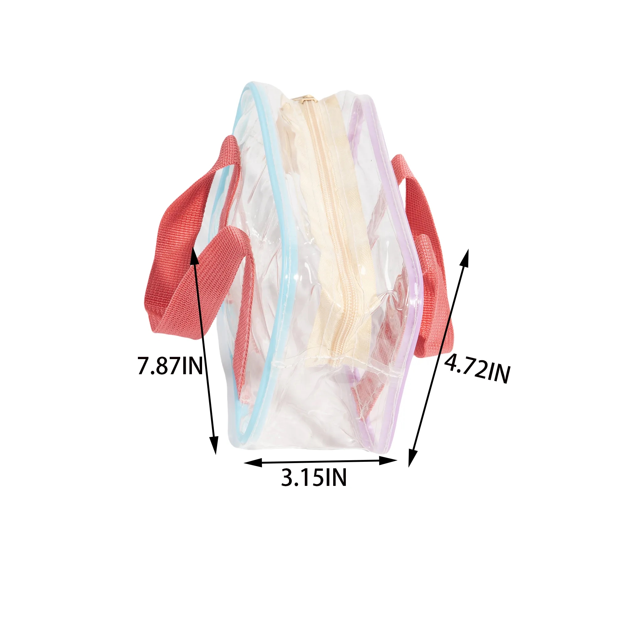 Colorful Transparent Cosmetic Bag With Customizable Logo 4
