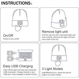 Led Beanie Hat With Light 3
