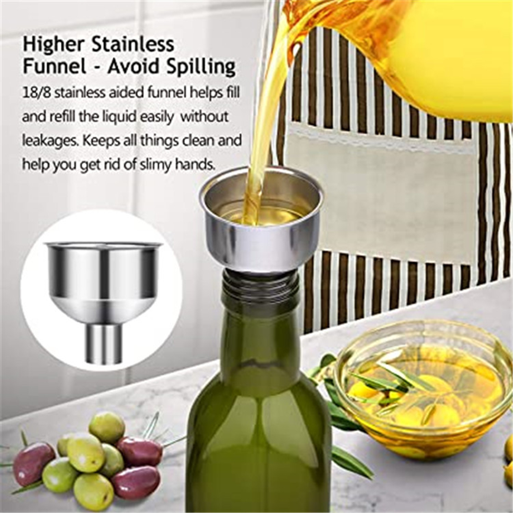 Olive Oil Bottle Dispenser 8Pcs Set 4