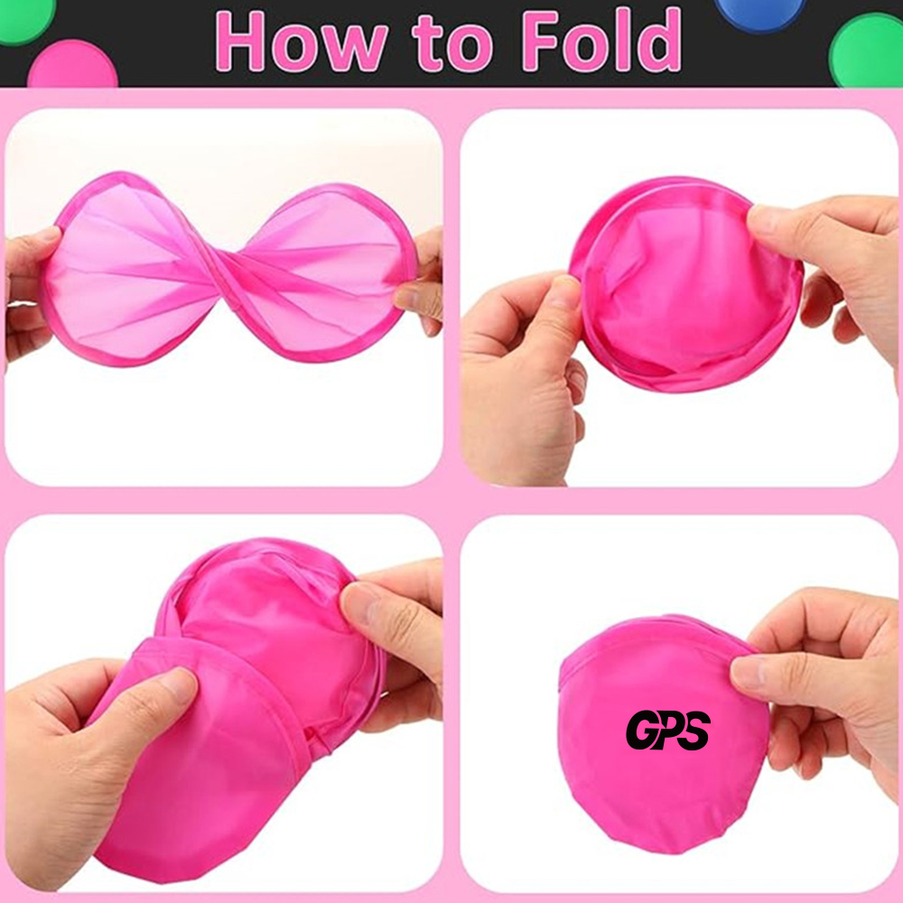 8" Folding Frisbees with pouch 2
