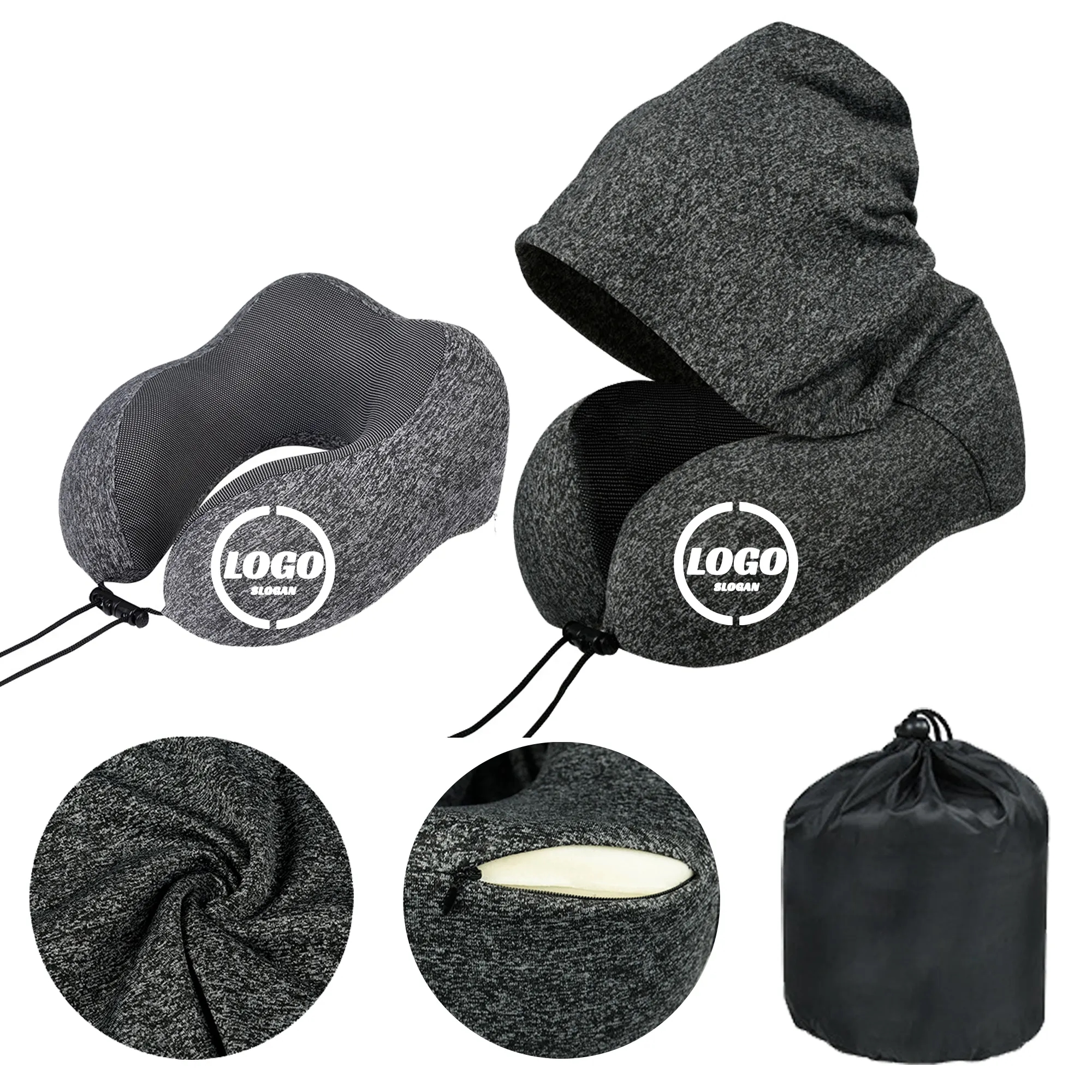 U-Shaped Neck Pillow with Storage Bag MOQ 50pcs 5