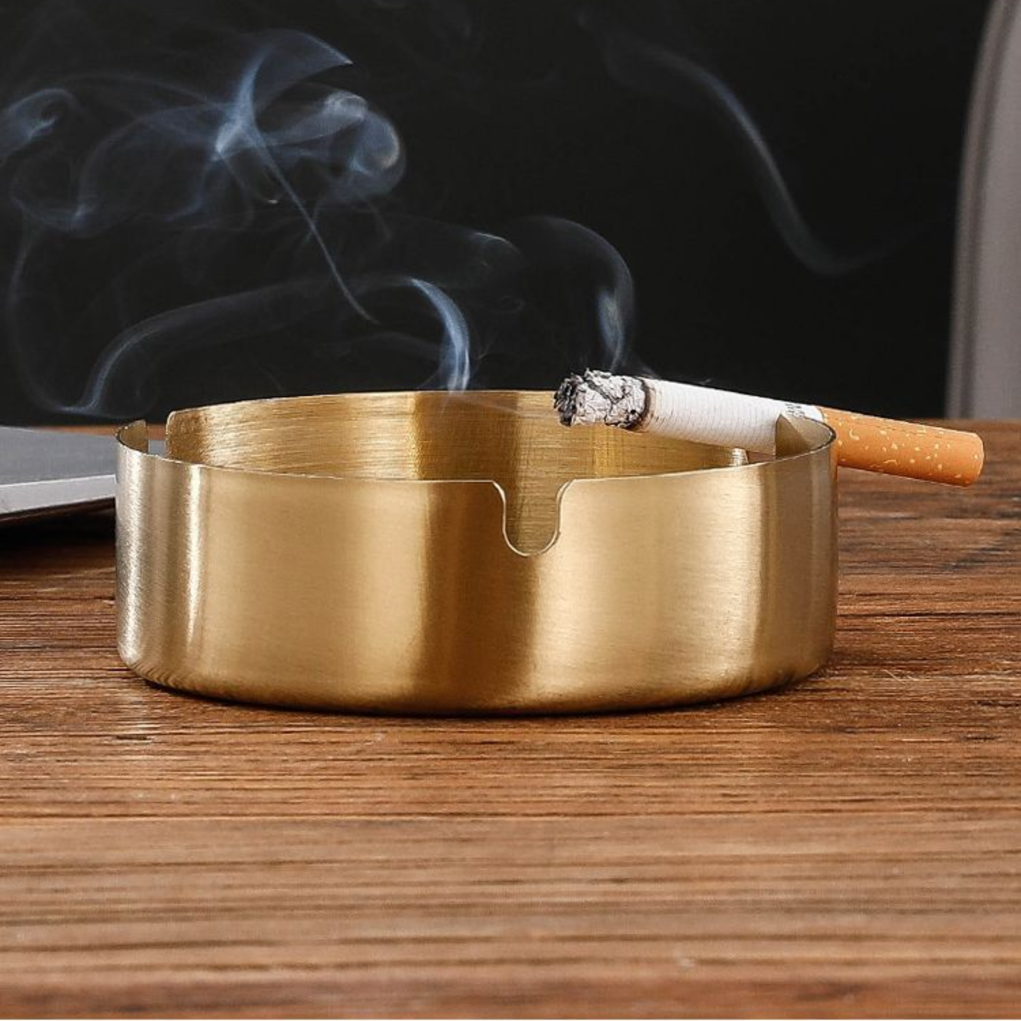 Stainless steel commercial minimalist advertising  ashtray 1