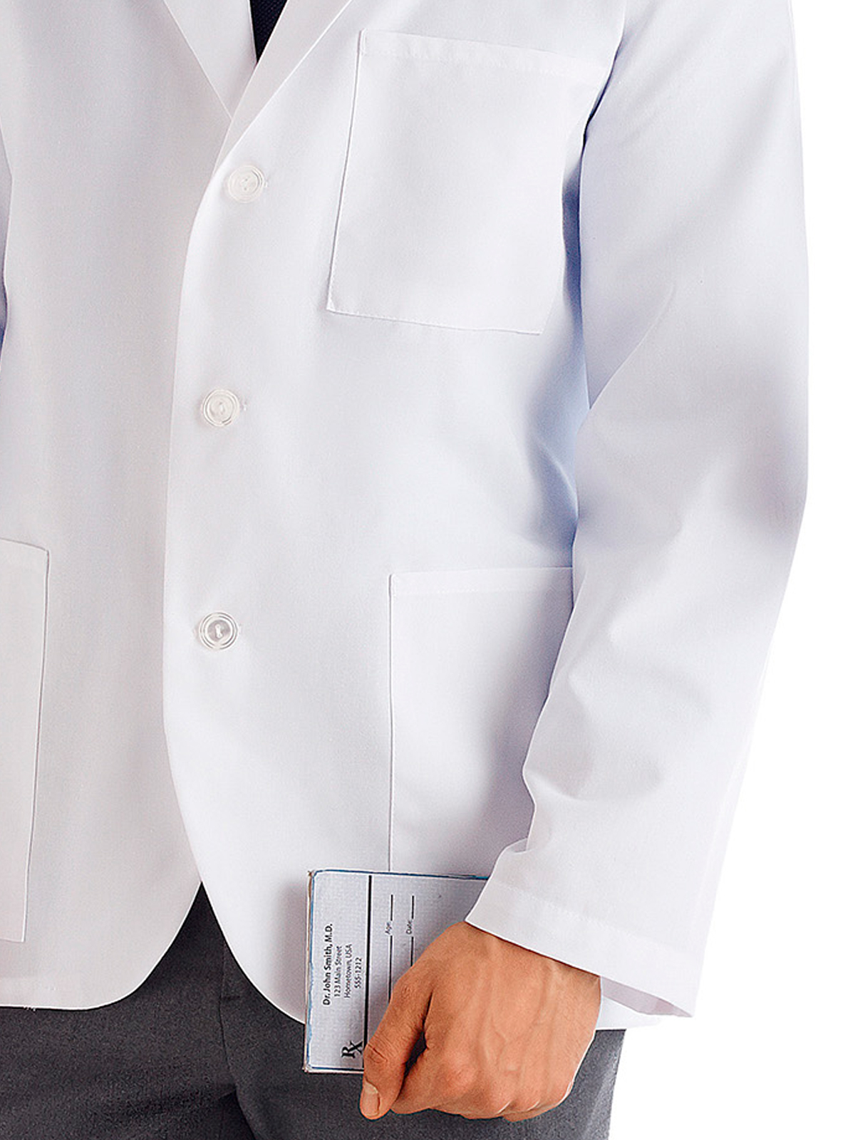 Meta Labwear - Men's Three-Pocket 30" Consultation Lab Coat 3