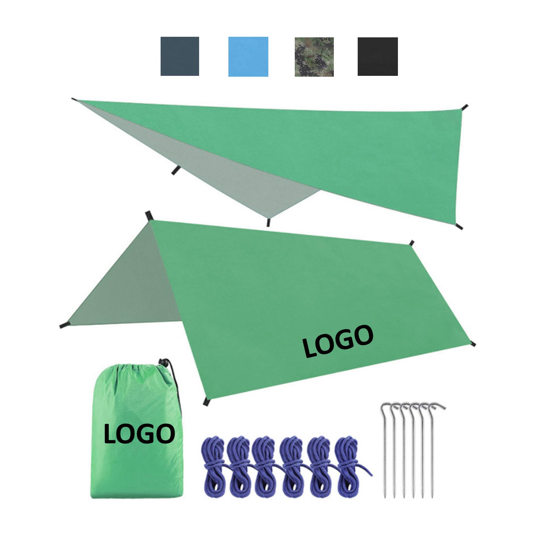 Waterproof Sunshade Camping Fly Tent Tarp 2