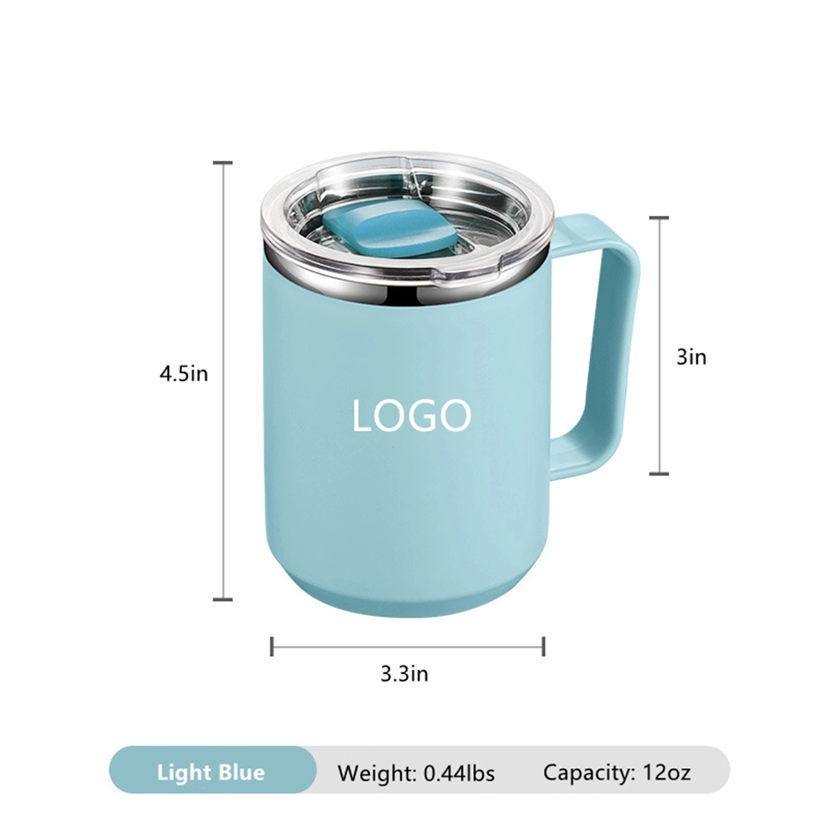 12oz stainless steel coffee mugs with handle 4