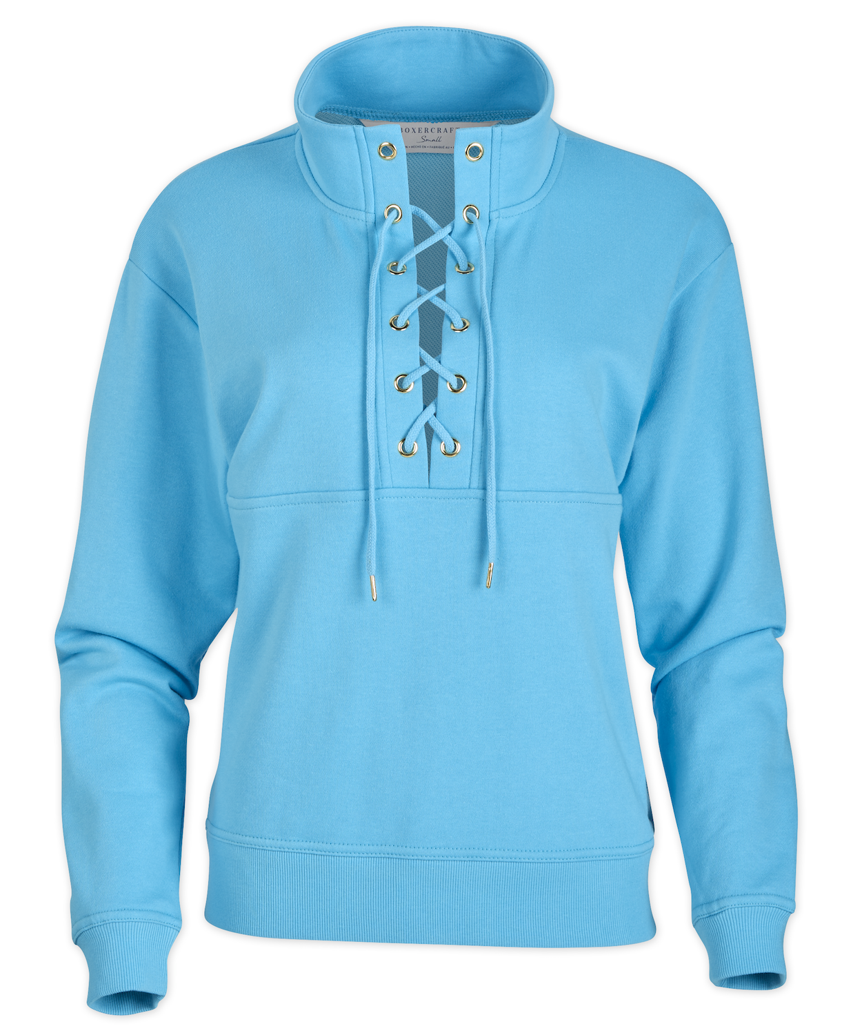 BOXERCRAFT WOMEN'S LS LACE UP PULLOVER 5