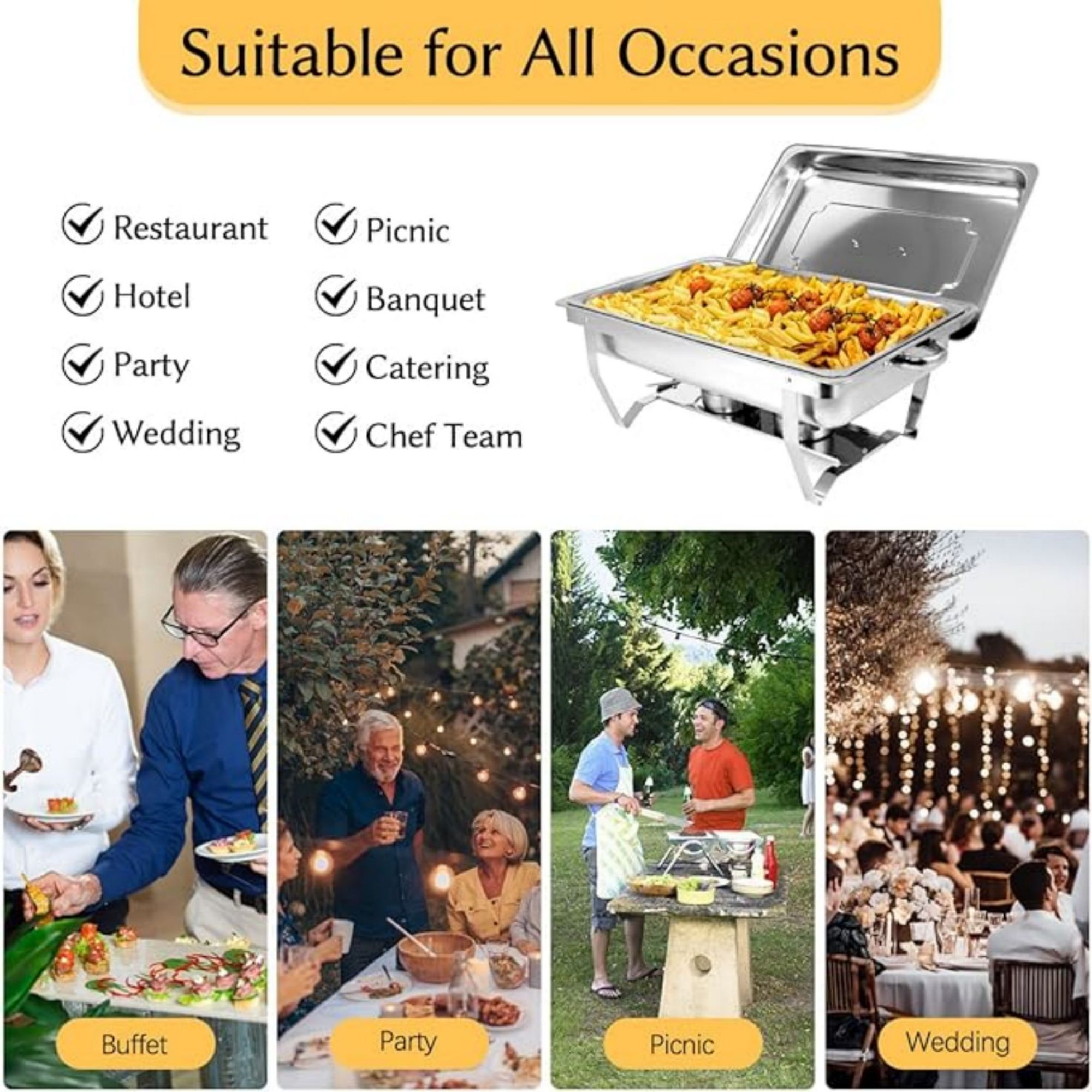 Stainless Steel Buffet Food Warmer 3