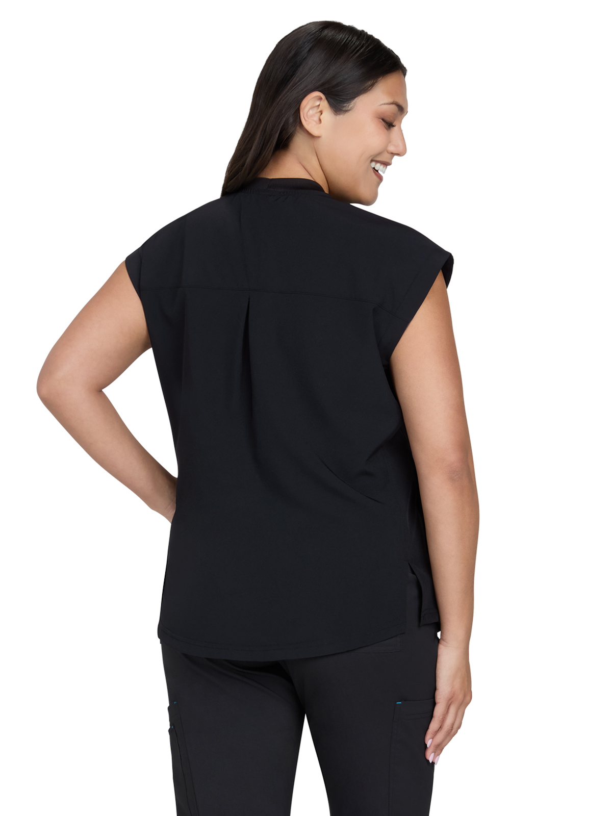 Basics - Women's Two-Pocket Round Neck Scrub Top 25