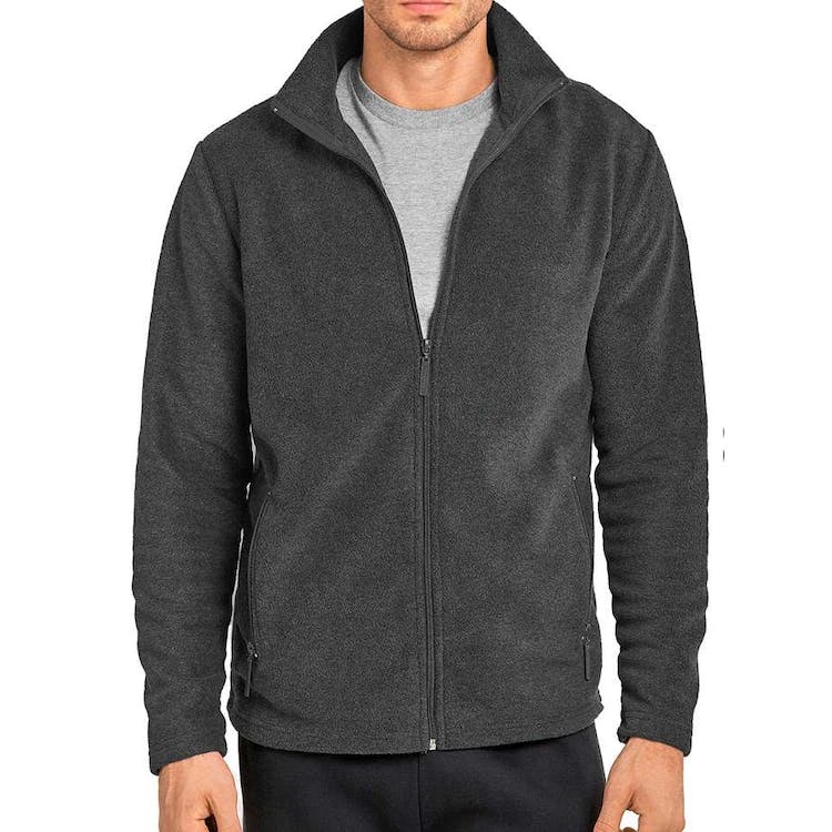 Men's Polar Fleece Jackets - Large Charcoal 1