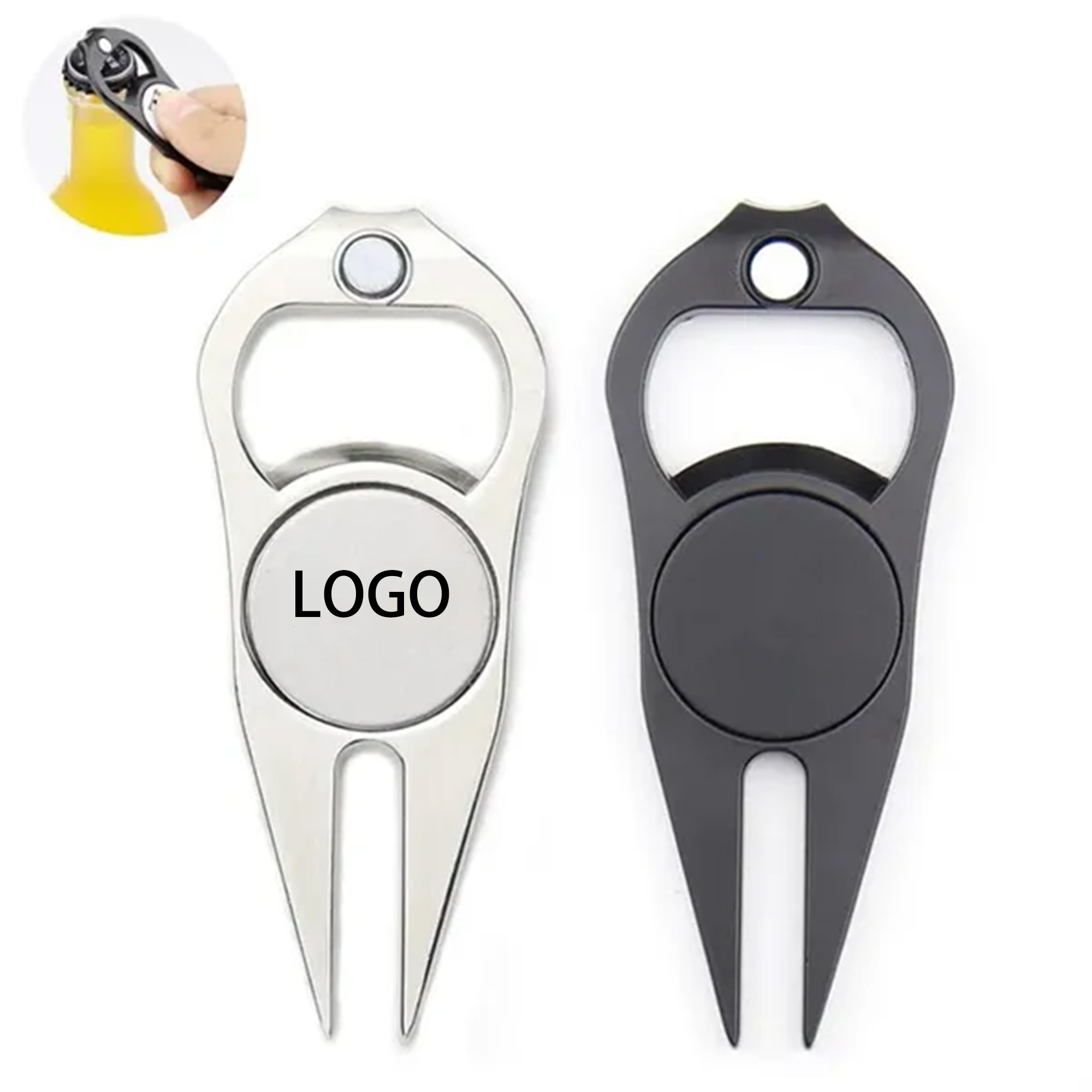 3-in-1 Multifunctional Golf Divot Repair Pitch Fork 2