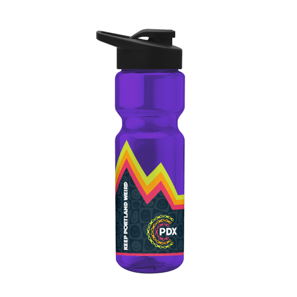 Blazer 28oz Transparent Bike Bottle w/Drink-thru Lid 2322