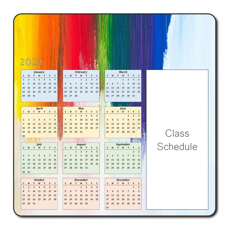 2024 Calendar Mousepad 12in. x 10in. 8