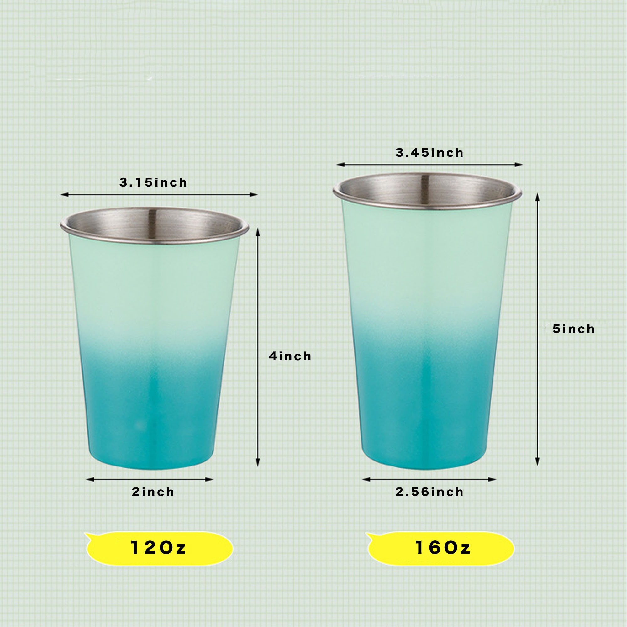 Stainless Steel Gradient Water Cup 5