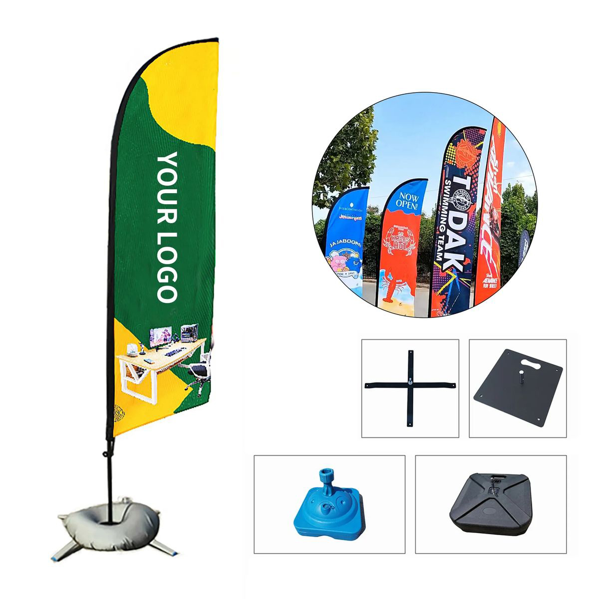 Durable 79 Inch Knife Banner Flag for Marketing 2