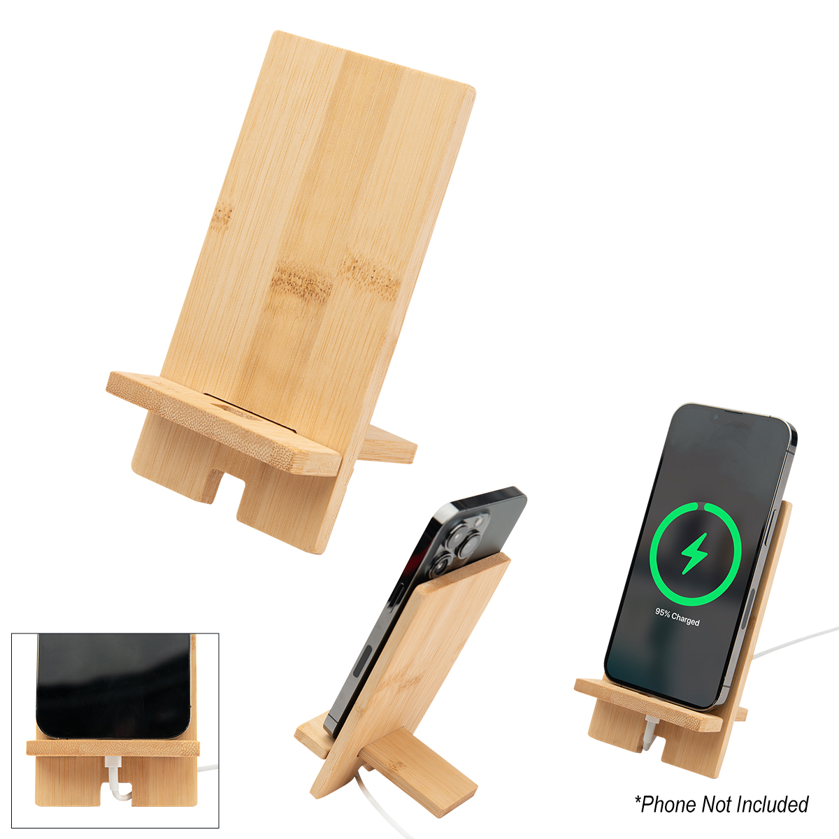 Bamboo Phone Stand 2